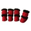 Pet Life Red Shearling Duggz Dog Boots -Vevo Shop T405369 P
