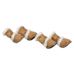 Pet Life Brown Shearling Duggz Dog Boots
