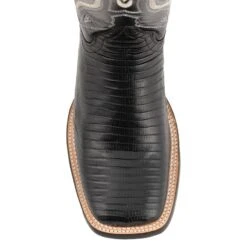 Ferrini Mens Teju Lizard Sq Toe Black Boots -Vevo Shop TE011400 04