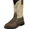 Justin Boots Justin Mens Stampede Steel Waxy Work Boots 2 Justin Boots Justin Mens Stampede Steel Waxy Work Boots -Vevo Shop TE013817