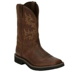 Justin Boots Justin Mens Stampede Sq Rugged Work Boots -Vevo Shop TE013823 454792 01