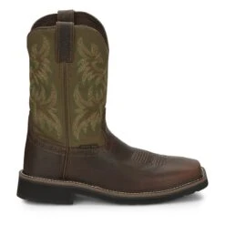 Justin Boots Justin Mens Stampede Driller Steel Toe Boots -Vevo Shop TE013828 03
