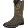 Justin Boots Justin Mens Steel Toe Wtrprf Tan Work Boots -Vevo Shop TE013829