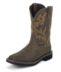 Justin Boots Justin Mens Steel Toe Wtrprf Tan Work Boots
