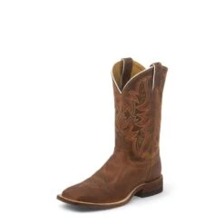 Justin Boots Justin Mens Bent Rail Sq Toe Cognac Boots