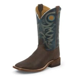 Justin Boots Justin Mens Bent Rail Sq Topaz 11in Boots