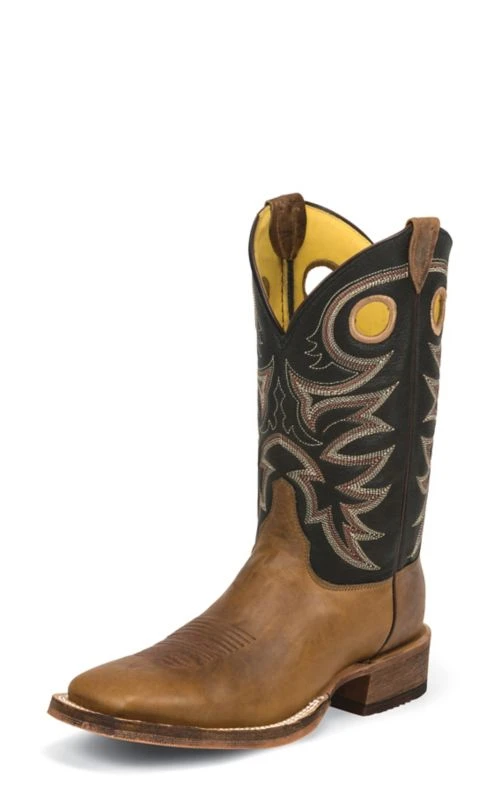 Justin Boots Justin Mens Bent Rail Sq Black Spiral Boots 3 Justin Boots Justin Mens Bent Rail Sq Black Spiral Boots