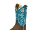 Justin Boots Justin Mens Bent Rail Sq Blue Cowhide Boots -Vevo Shop TE014345 P