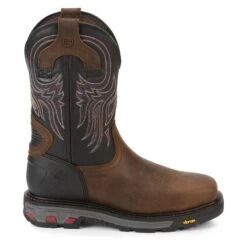 Justin Boots Justin Mens Commander X5 Steel Black Boots -Vevo Shop TE014385 463423 02