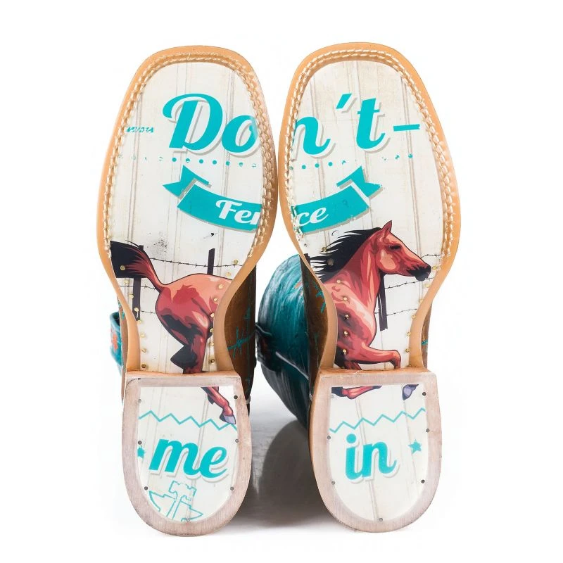 Tin Haul Ladies Barbd Wire Square Toe Boots 4 Tin Haul Ladies Barbd Wire Square Toe Boots - Image 2