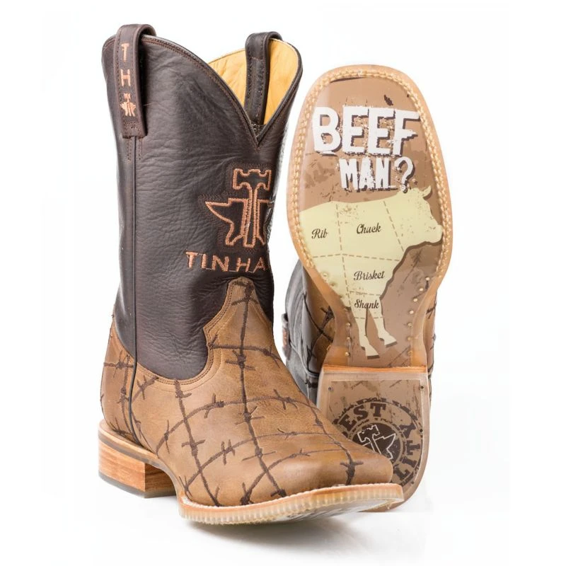 Tin Haul Mens Dont Fence Me In Sq Toe Boots 3 Tin Haul Mens Dont Fence Me In Sq Toe Boots