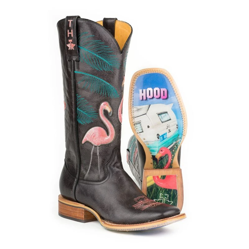 Tin Haul Ladies Flamingo Square Toe Boots 4 Tin Haul Ladies Flamingo Square Toe Boots - Image 2