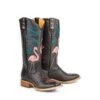 Tin Haul Ladies Flamingo Square Toe Boots -Vevo Shop TE016477 P