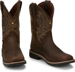 Justin Boots Justin Mens George Strait Fireman Sq Boots -Vevo Shop TE017808 08
