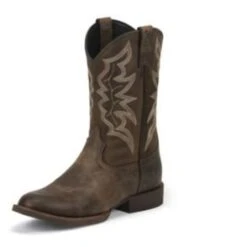 Justin Boots Justin Mens Stampede Round Toe Brown Boots