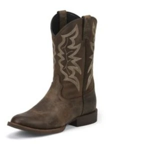 Justin Boots Justin Mens Stampede Round Toe Brown Boots 3 Justin Boots Justin Mens Stampede Round Toe Brown Boots