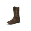 Justin Boots Justin Mens Stampede Sq Toe Dark Brn Boots