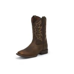 Justin Boots Justin Mens Stampede Sq Toe Dark Brn Boots
