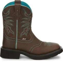 Justin Boots Justin Ladies Gypsy Mandra Sq Toe Boots -Vevo Shop TE017829 02