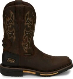 Justin Boots Justin Mens Stampede Joist WP Sq Toe Boots -Vevo Shop TE018312 03