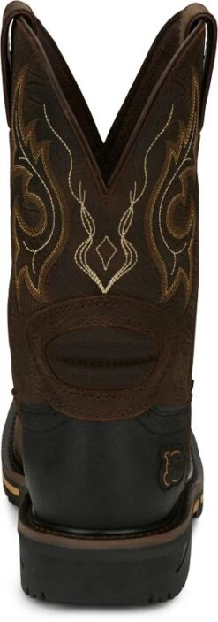 Justin Boots Justin Mens Stampede Joist WP Sq Toe Boots -Vevo Shop TE018312 06