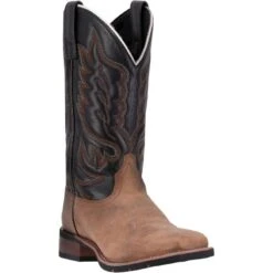 Laredo Mens Montana Sq Toe Choc/Sand Boots