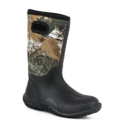 Roper Youth Barnyard Camo Rubber Boots