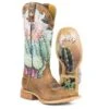 Tin Haul Ladies Cactilicious Square Toe Boots -Vevo Shop TE024496