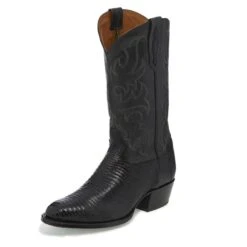 Tony Lama Mens Nacogdoches Rnd Blk Boots
