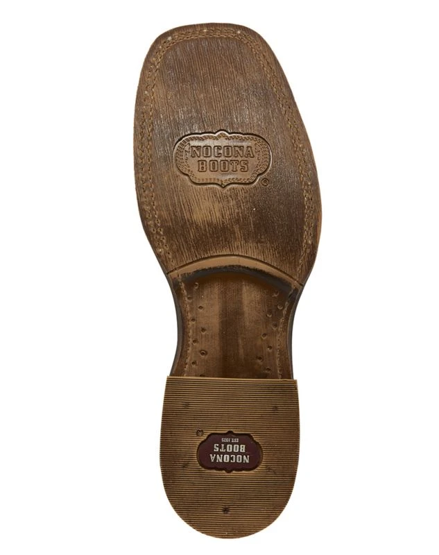 Nocona Mens Deputy Square Toe Brown Boots 4 Nocona Mens Deputy Square Toe Brown Boots - Image 2