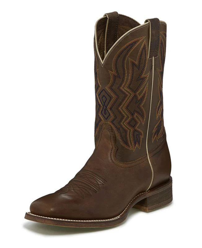 Nocona Mens Deputy Square Toe Brown Boots 7 Nocona Mens Deputy Square Toe Brown Boots - Image 5