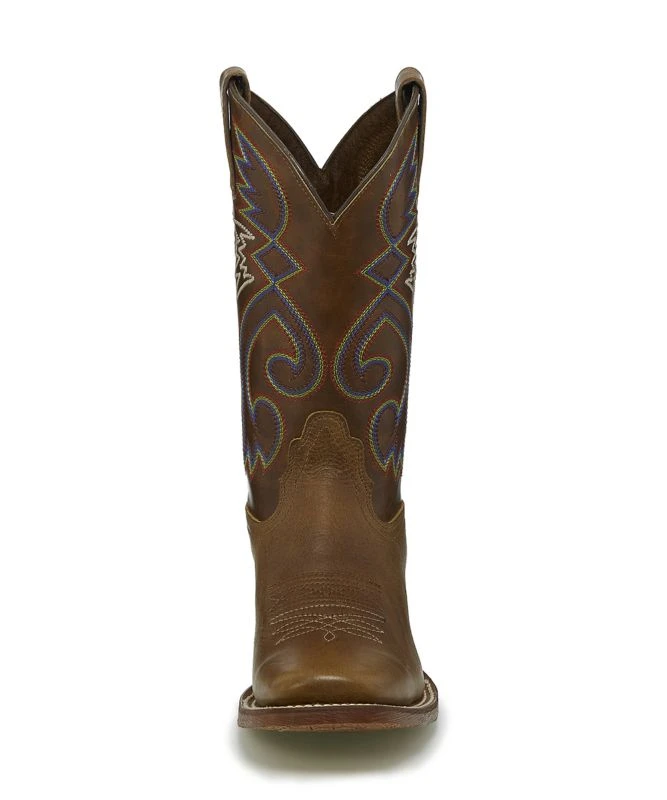 Nocona Ladies Cowpoke Sq Toe Tan Vintage Boots 6 Nocona Ladies Cowpoke Sq Toe Tan Vintage Boots - Image 4