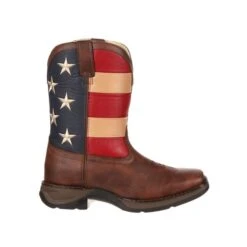 Lil Durango Kids Patriotic Sq Toe Flag Boots -Vevo Shop TE026213 7