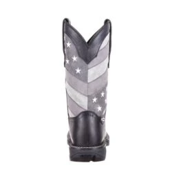 Rebel Durango Mens Sq Faded Blk Flag Boots -Vevo Shop TE026250 2