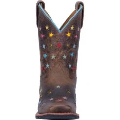 Dan Post Kids Starlett Sq Toe Brown Boots -Vevo Shop TE027135 front