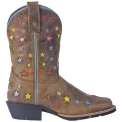 Dan Post Youth Starlett Sq Toe Brown Boots