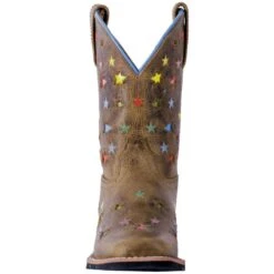 Dan Post Youth Starlett Sq Toe Brown Boots -Vevo Shop TE027137 front