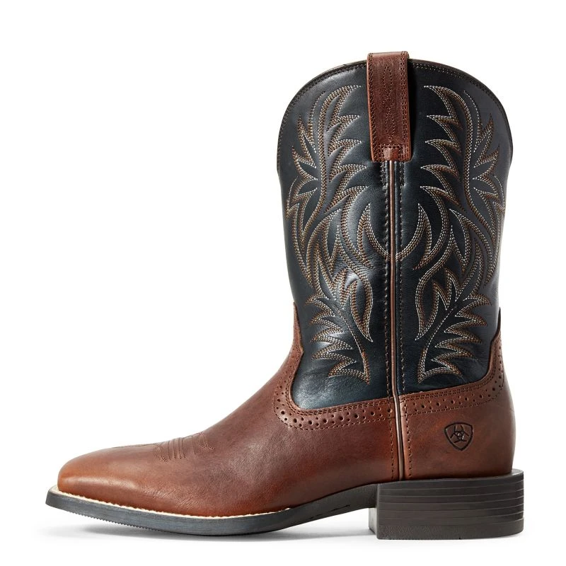 Ariat Mens Sport Western Sq Cog/Blk Boots 4 Ariat Mens Sport Western Sq Cog/Blk Boots - Image 2