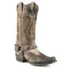 Stetson Mens Outlaw Toe Harness Brn Boots -Vevo Shop TE030164