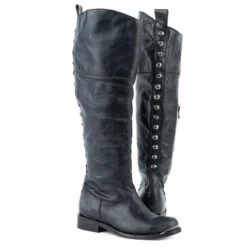 Stetson Ladies Snip Toe Over Knee Blk Boots