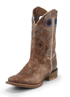 Nocona Mens Sq Toe Go Round Tan Boots