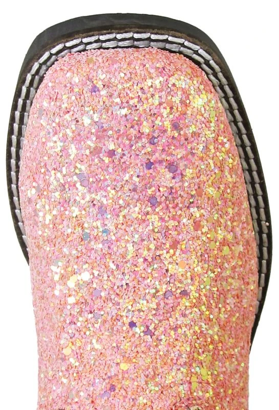 Smoky Mountain Kids Ariel Pink Glitter Boots 4 Smoky Mountain Kids Ariel Pink Glitter Boots - Image 2