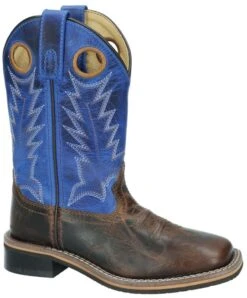 Smoky Mountain Youth Dusty Brown/Blue Boots