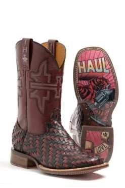 Tin Haul Ladies Red Revolver Boots