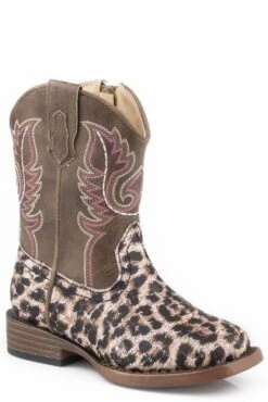 Roper Toddler Glitter Leopard Boots